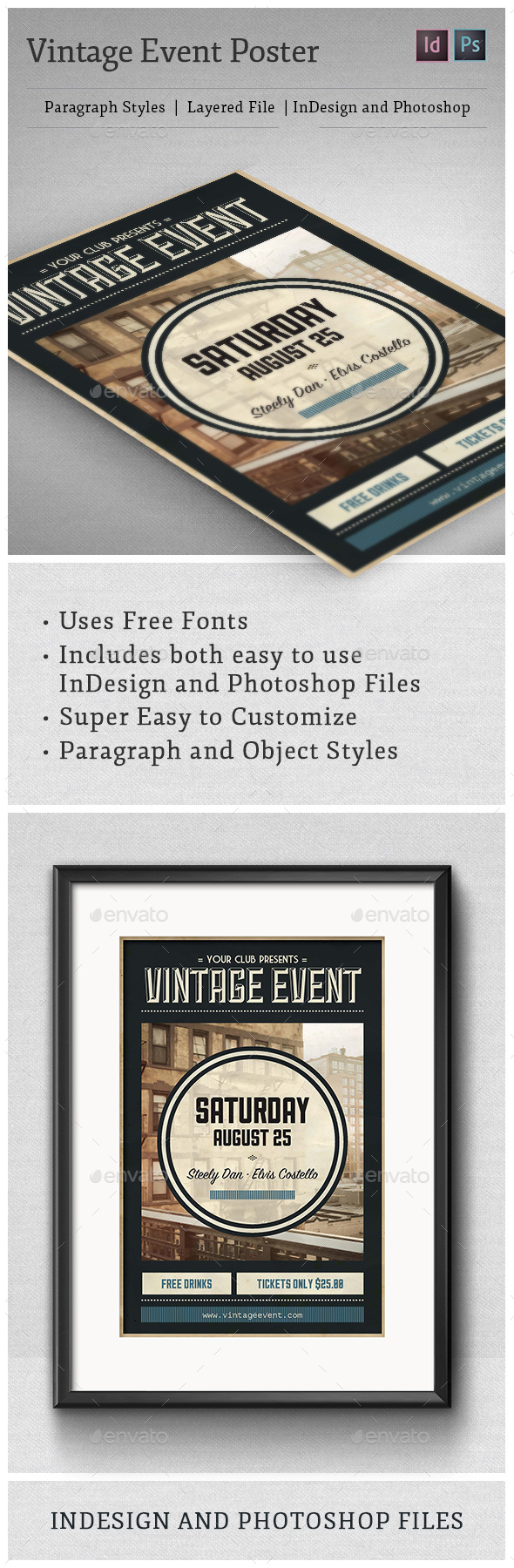 Vintage Event Poster - Concerts Events