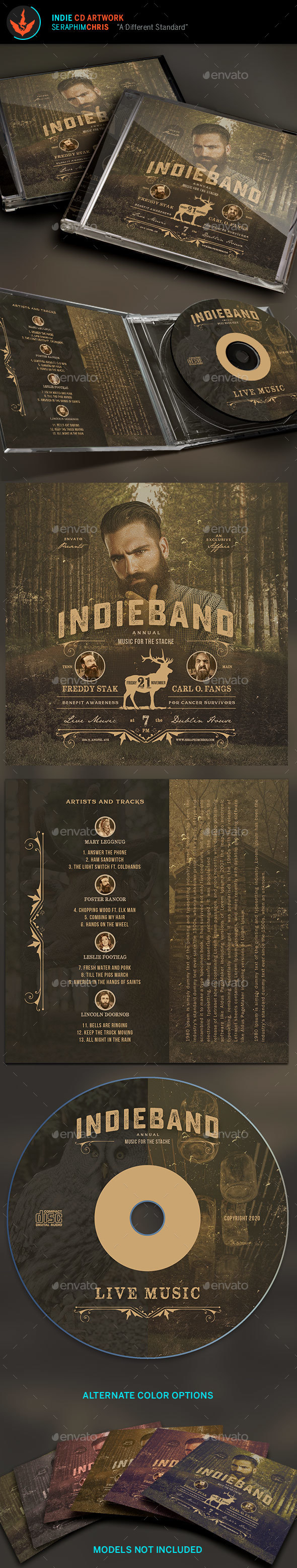 Indie Band CD Artwork Template - CD & DVD Artwork Print Templates