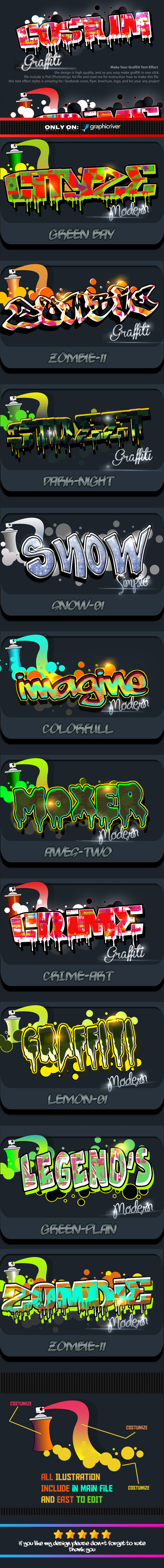 Costum Graffiti Text Effect Styles Vol 2 - Text Effects Styles