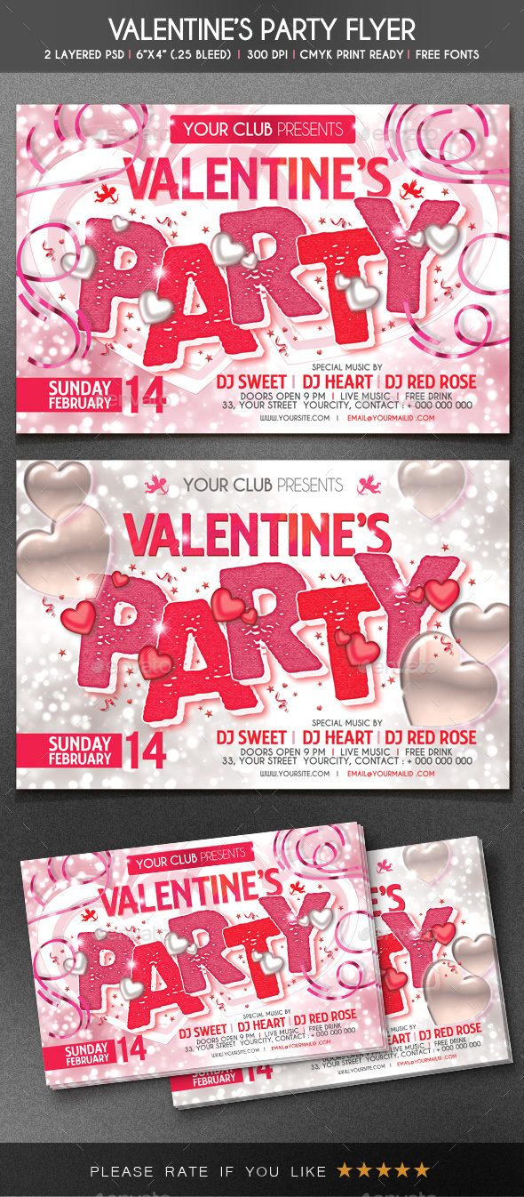 Valentine’s Party Flyer - Clubs & Parties Events