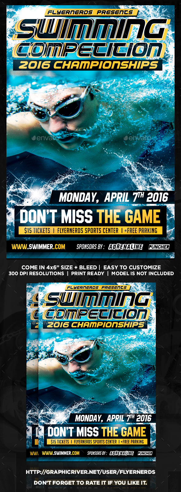 Swimming Championships Sports Flyer - Sports Events