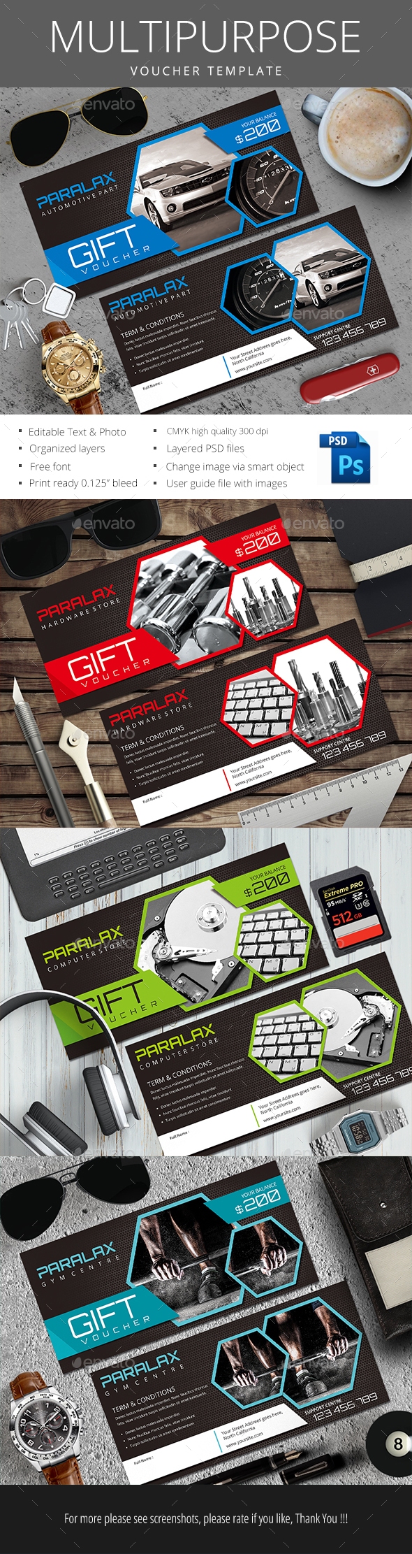 Multi Purpose Gift Voucher - Loyalty Cards Cards & Invites