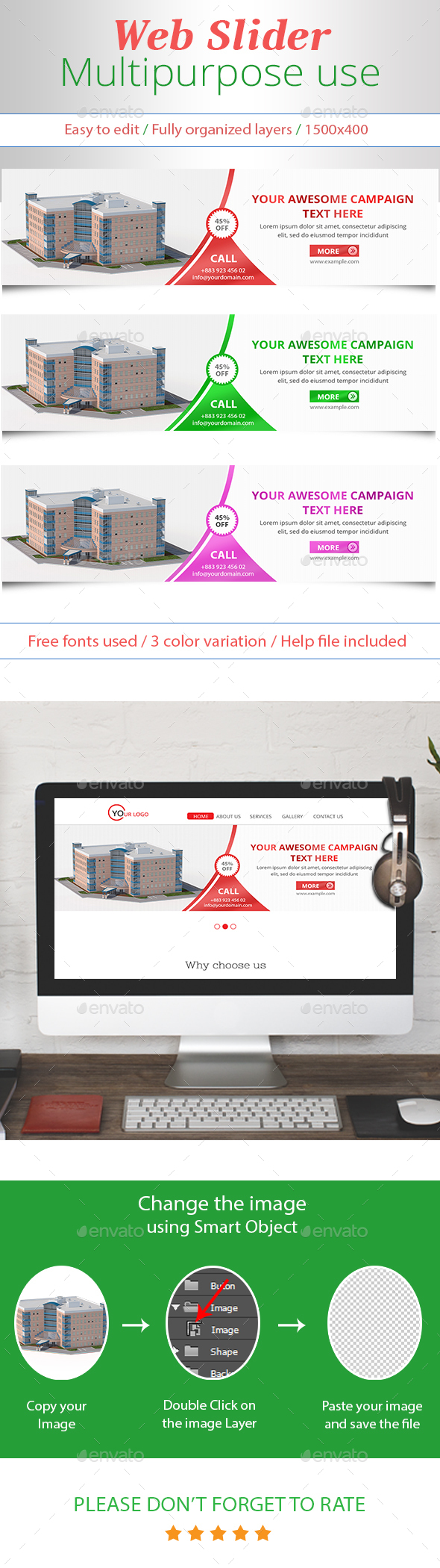 Web Slider Multipurpose Use - Sliders & Features Web Elements