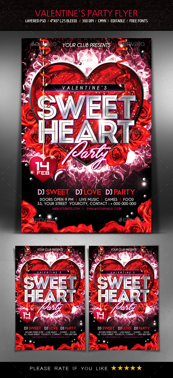 Valentine’s Party Flyer - Clubs & Parties Events