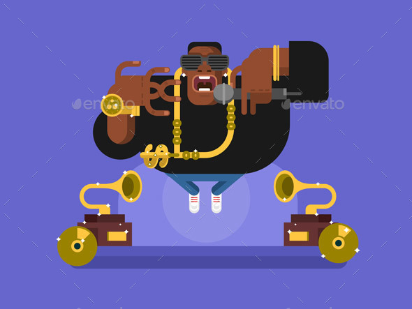 Black Rapper Character - People Characters