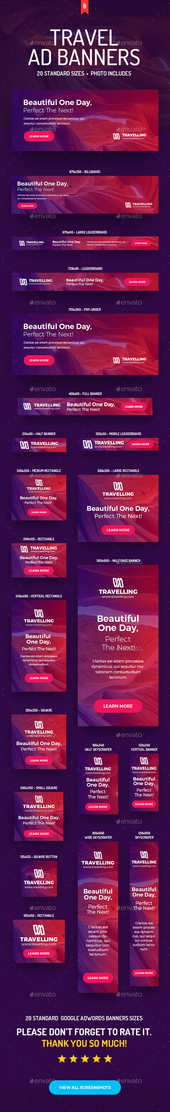 Travelling - Travel Ad Banners - Banners & Ads Web Elements