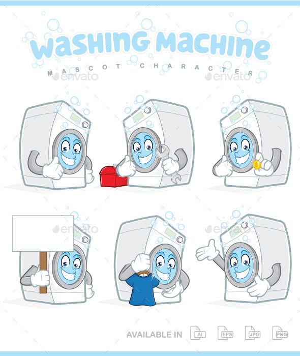 Washing Machine Mascot Character - Miscellaneous Characters