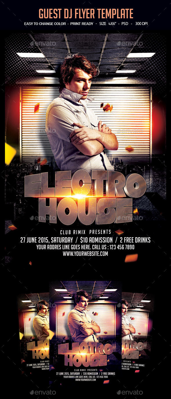 Guest Dj Party Flyer - Clubs & Parties Events