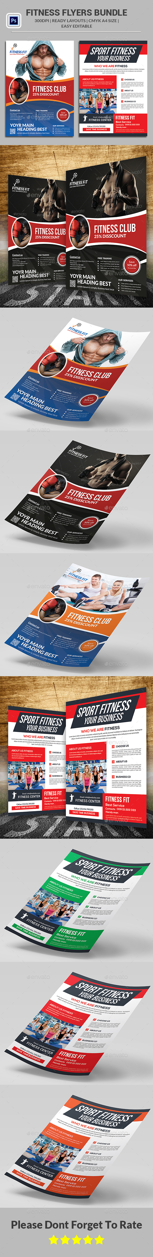 Fitness Flyers Bundle - Corporate Flyers