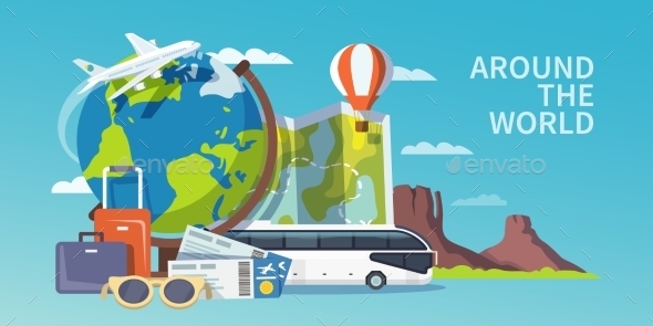 Travel Vector Banner - Travel Conceptual