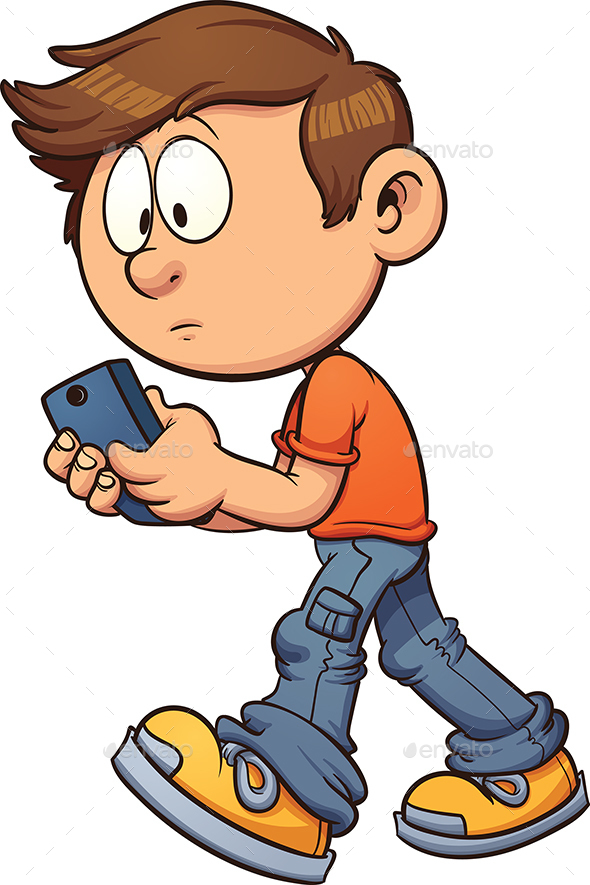 Texting while Walking - People Characters