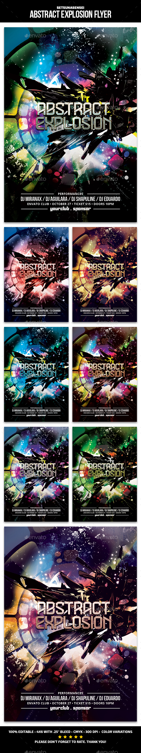 Abstract Explosion Flyer - Clubs & Parties Events