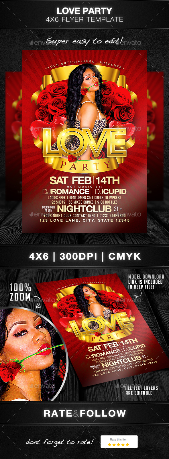 Love Party Flyer Template - Holidays Events