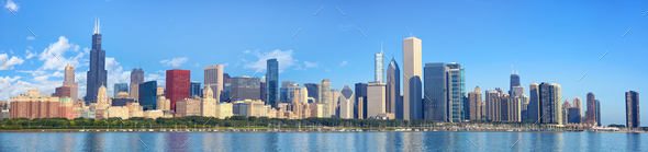Chicago skyline panorama - Stock Photo - Images