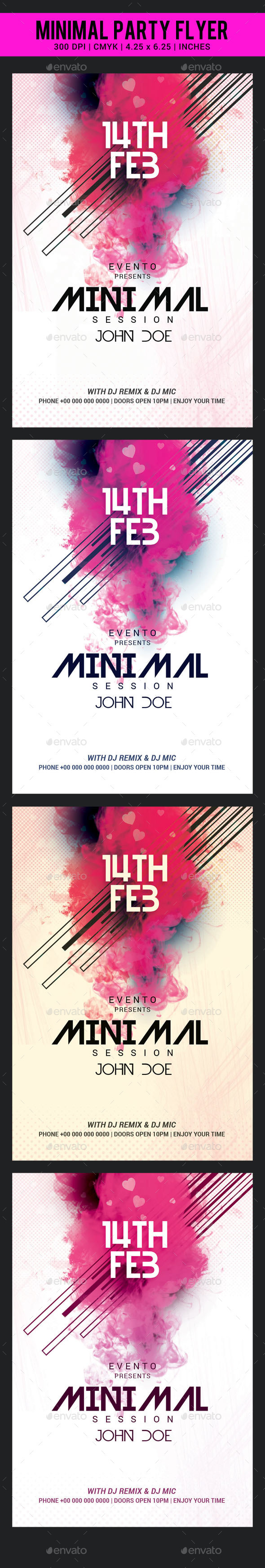 Minimal Party Flyer template - Clubs & Parties Events
