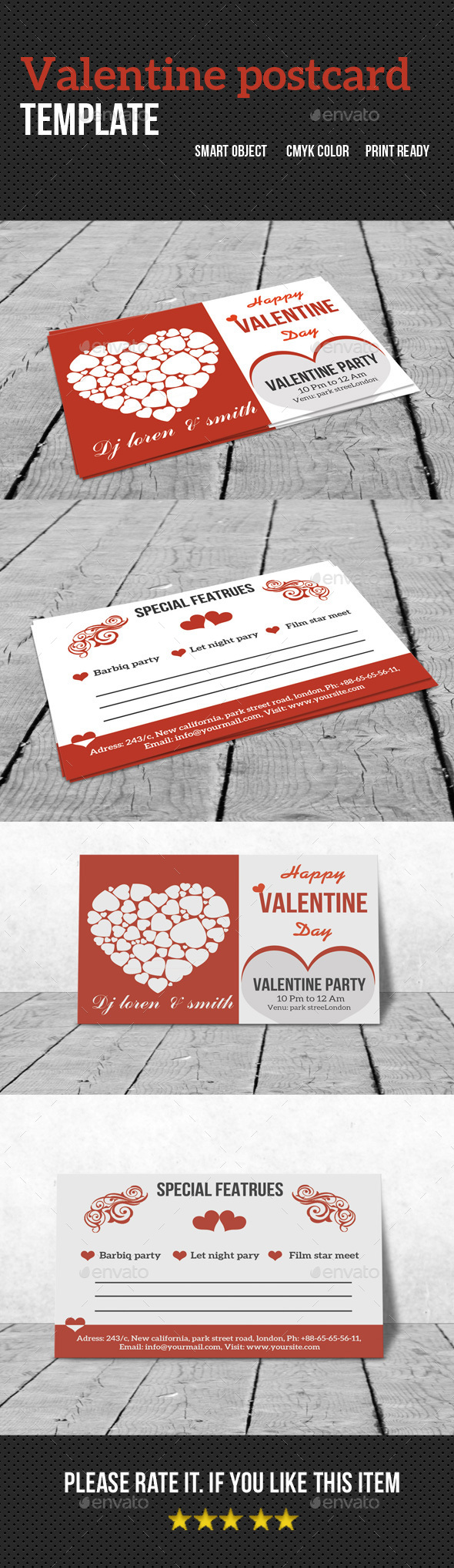 Valentine Postcard - Creative Business Cards