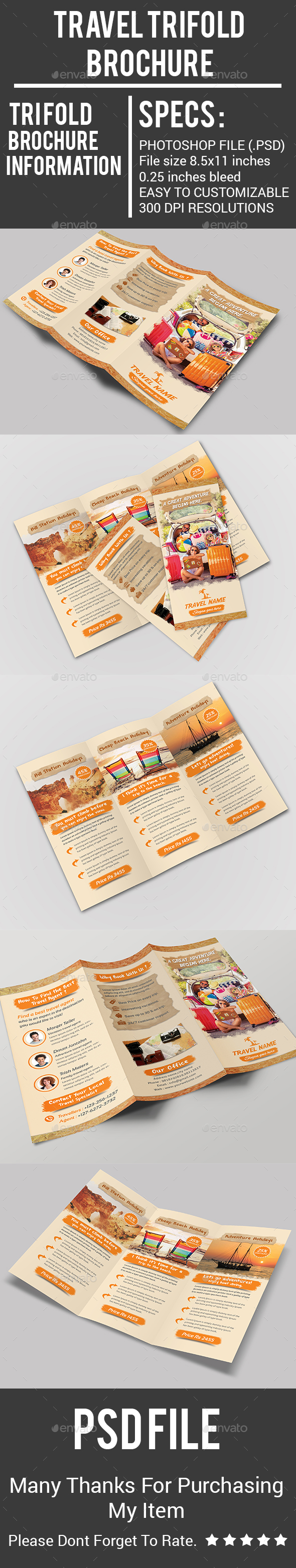 Travel Trifold Brochure - Corporate Brochures