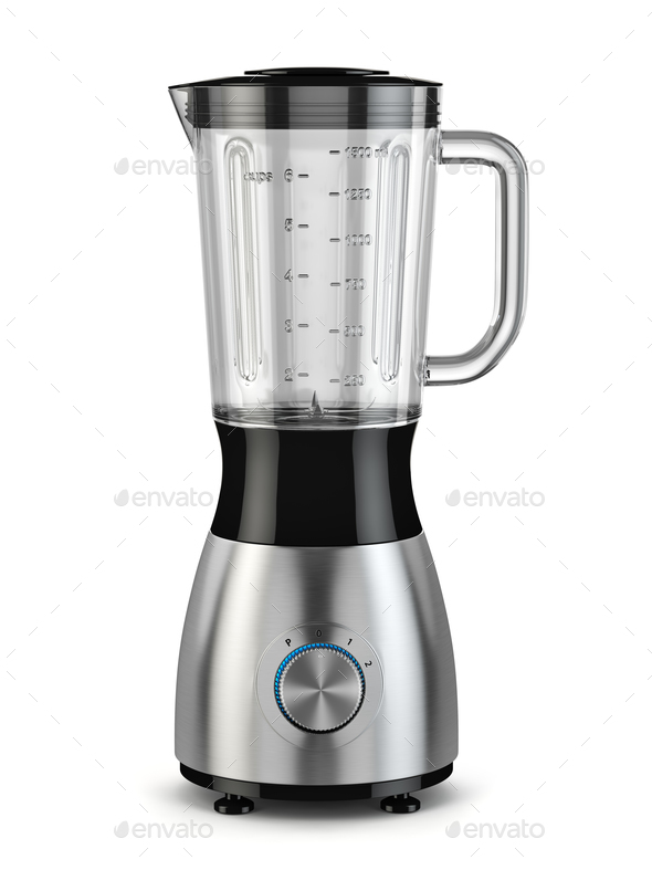 Electric blender. Kitchen appliance, equipment isolated on white - Stock Photo - Images