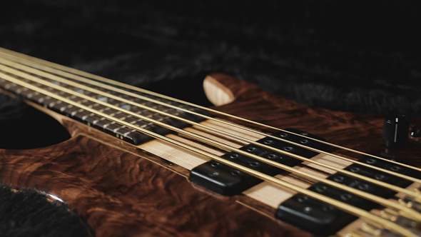 Musical instrument. Equipment. Bass in the Coffer. Wooden, Stock Footage