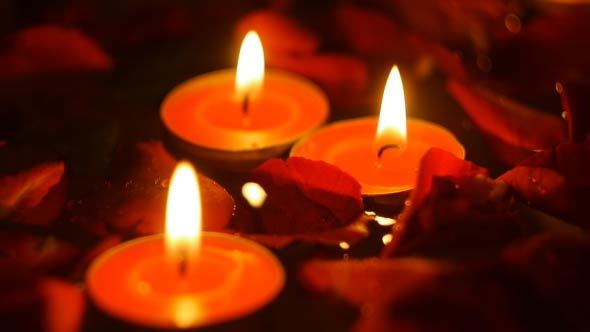 Candle And Rose On Water alt