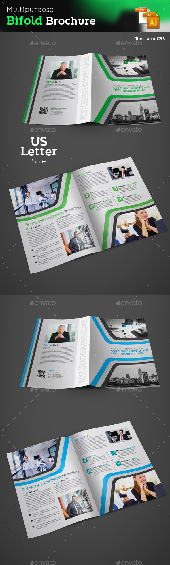 Bifold Business Brochure - Brochures Print Templates