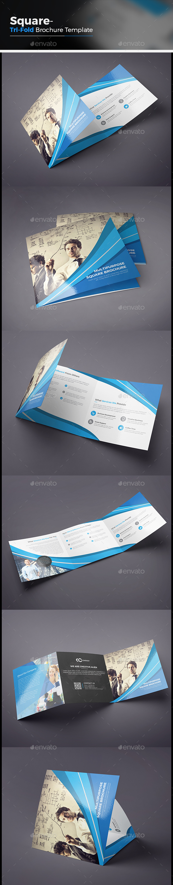 Square Tri-fold Brochure - Corporate Brochures
