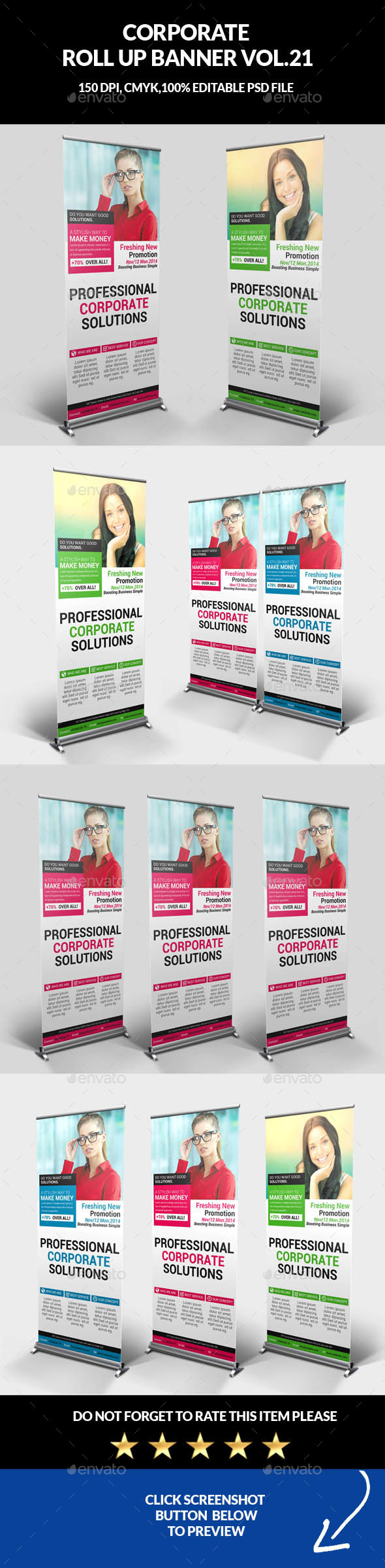Corporate Business Roll Up Banner Vol.21 - Signage Print Templates