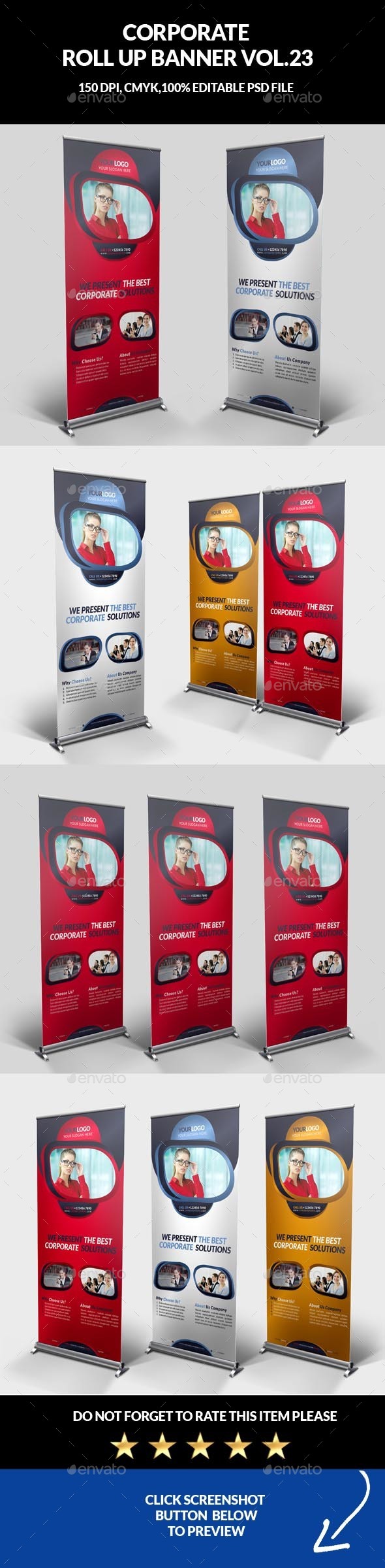 Corporate Business Roll Up Banner Vol.23 - Signage Print Templates