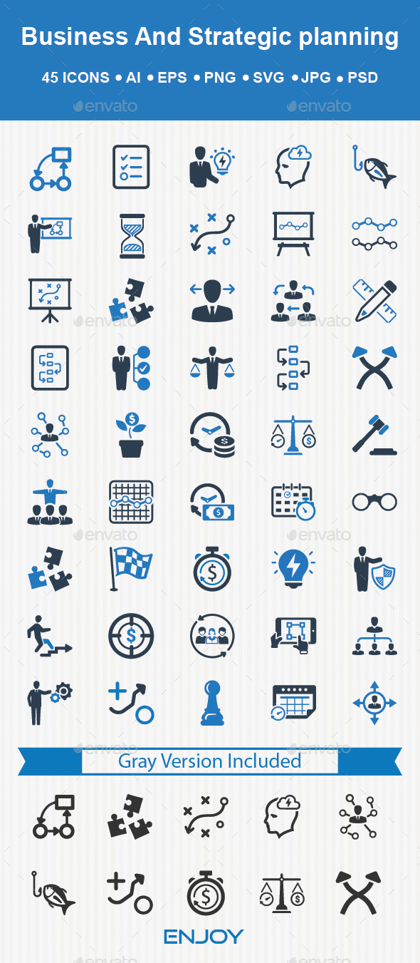 Business Strategy Planning - Business Icons