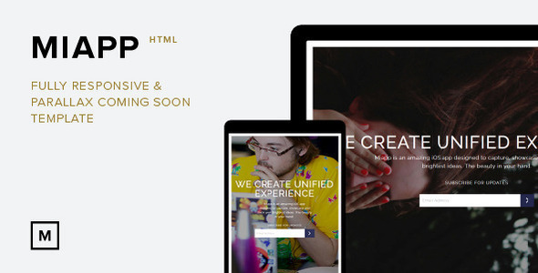 Miapp - Responsive and Parallax Coming Soon Theme