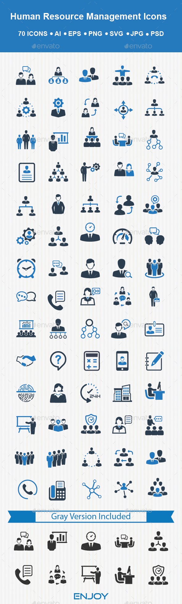Management and Human Resource Icons - Business Icons