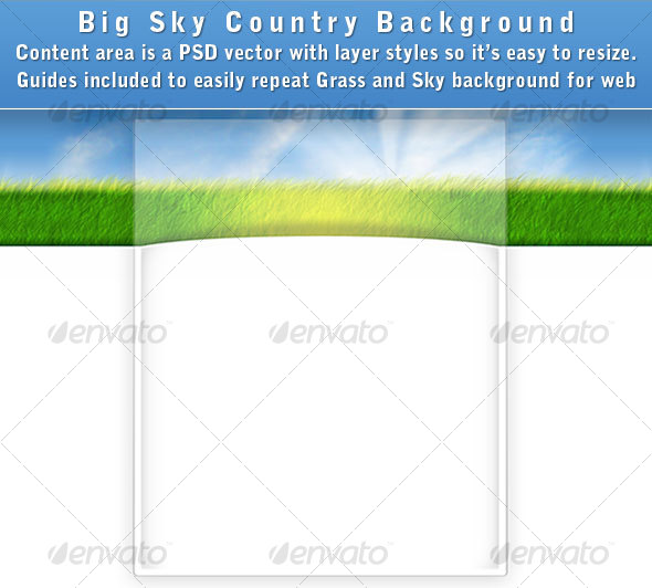 Big Sky Country Web Page Background - Backgrounds Graphics