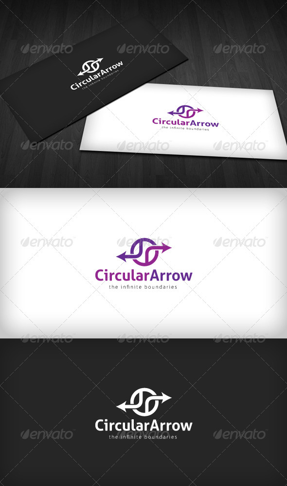 Circular Arrow Logo - Vector Abstract