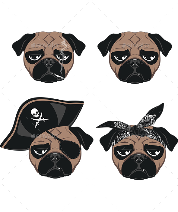Pugs - Animals Characters