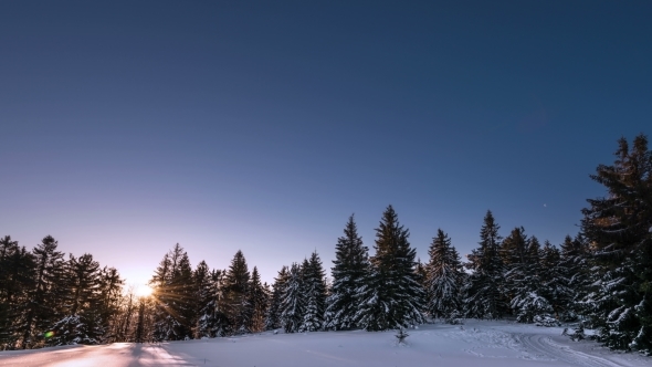 Sunrise In Winter Mountain alt