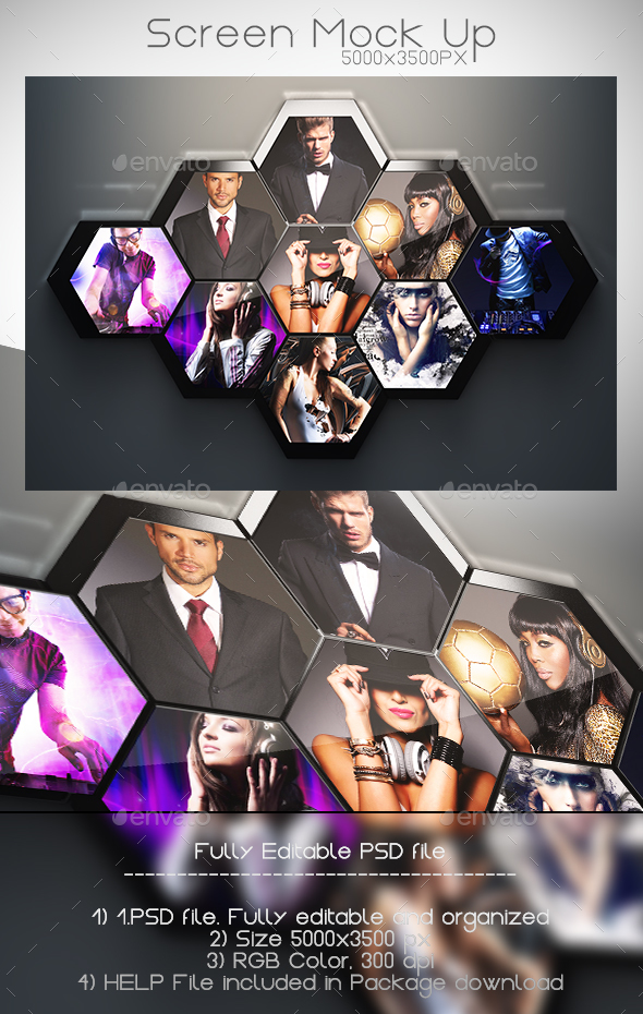 Picture Frame Mock-Up Template - Photo Templates Graphics
