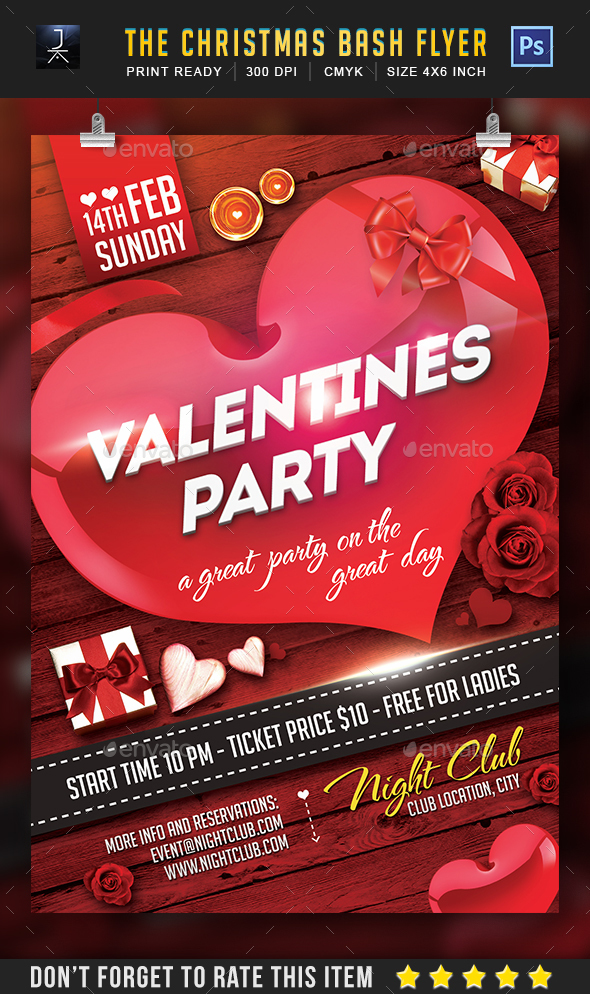 valentine flyer - Print Templates