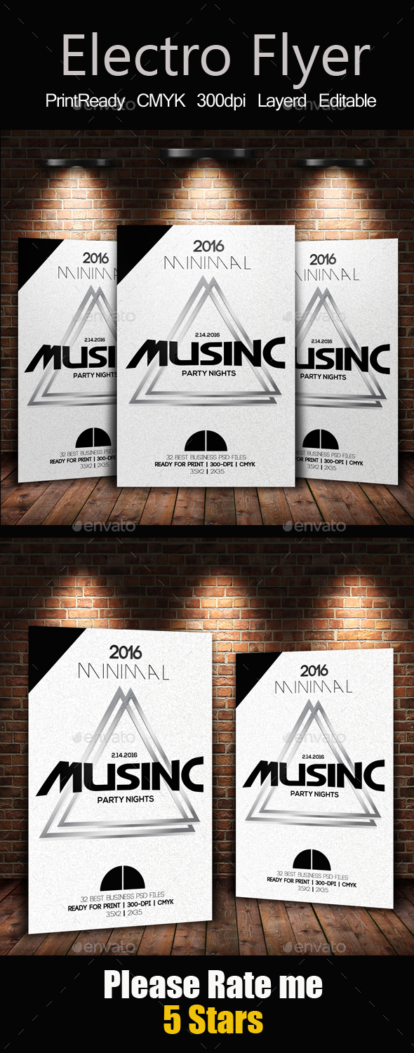 Electro Flyer Poster - Clubs & Parties Events