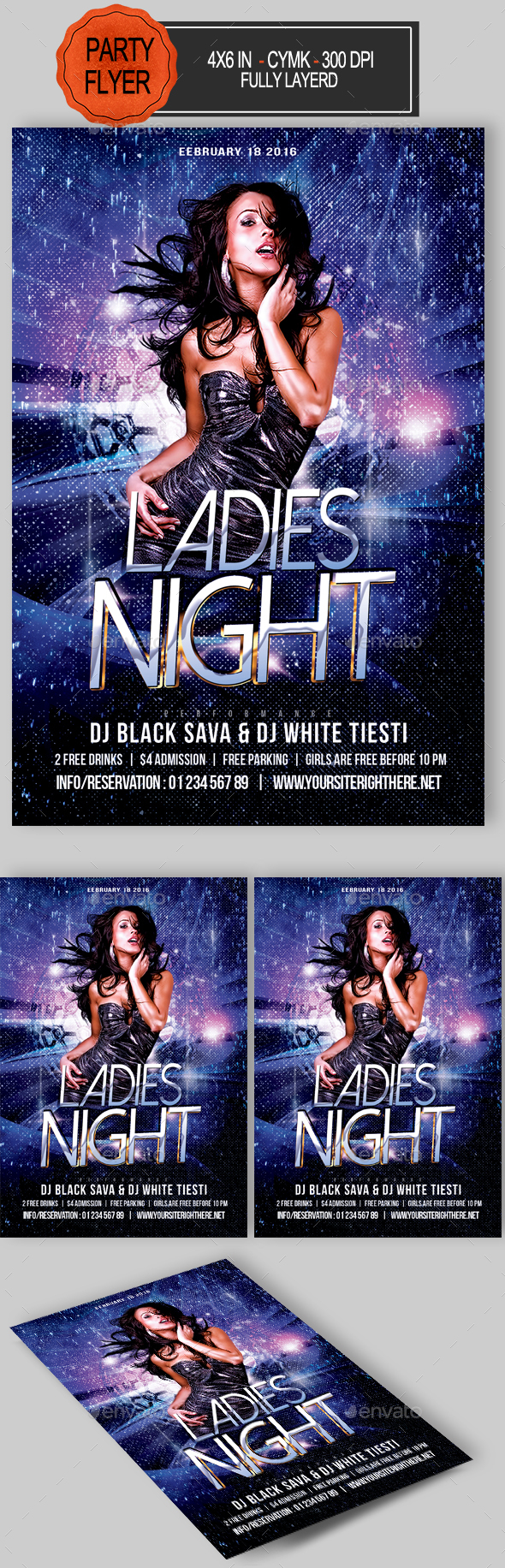 Ladies Night Flyer - Clubs & Parties Events
