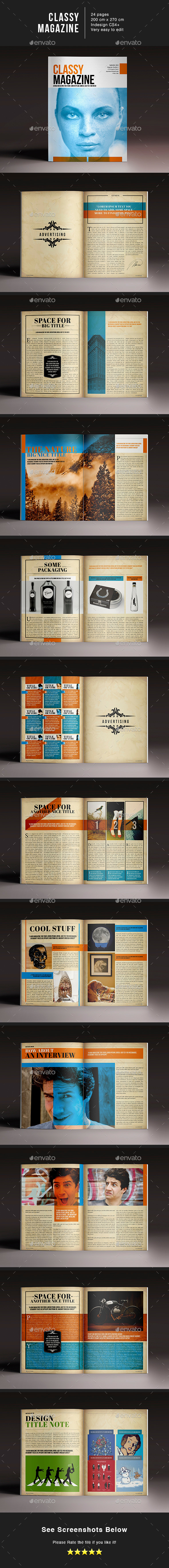 Classy Magazine Template - Magazines Print Templates