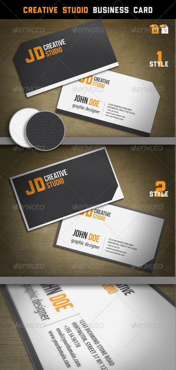 Creative Studio Business Card - Corporate Business Cards