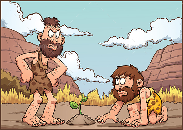 Cartoon Cavemen - Characters Vectors