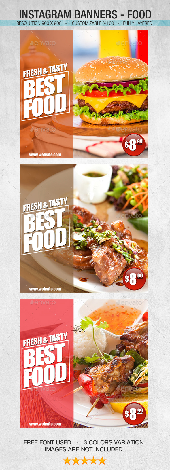 Instagram Banners Food by ErenMotion 2 GraphicRiver