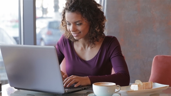 Morning Coffee In Internet Cafe alt