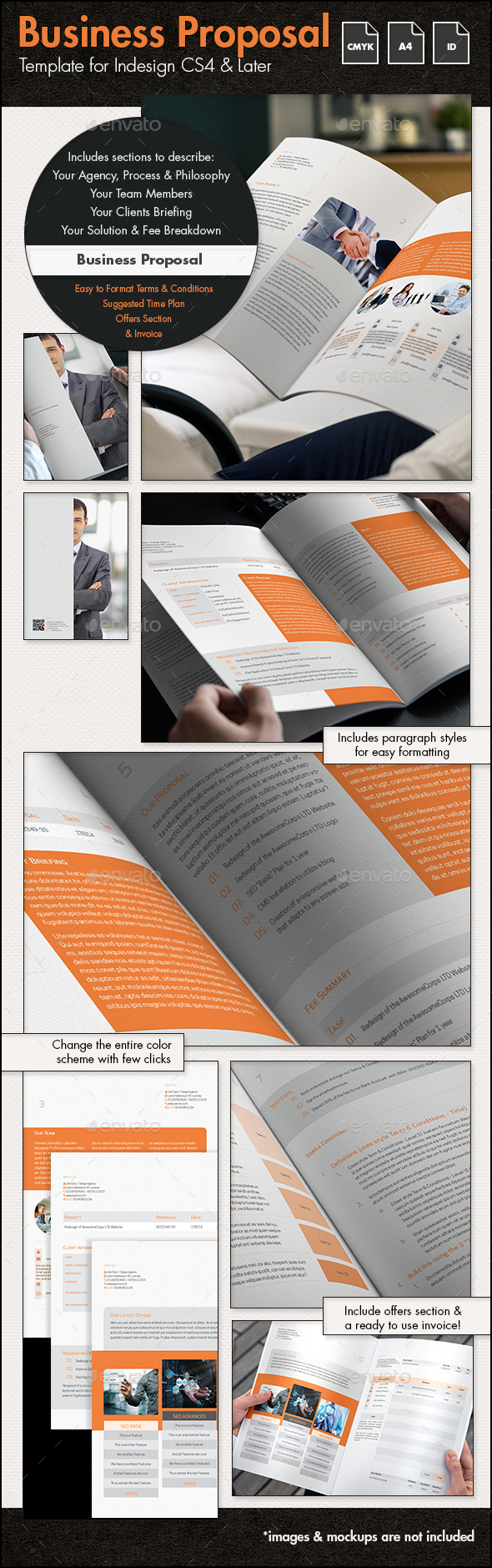 Business Proposal Template - A4 Portrait - Proposals & Invoices Stationery