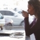 Modern Pretty Woman Having Breakfast Or Lunch - VideoHive Item for Sale