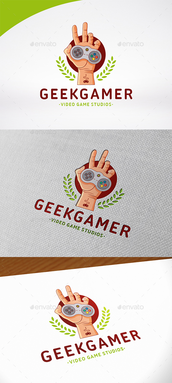 Geek Game Logo Template - Humans Logo Templates