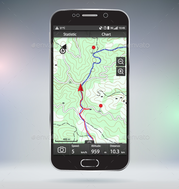 GPS Tracking - Travel Conceptual