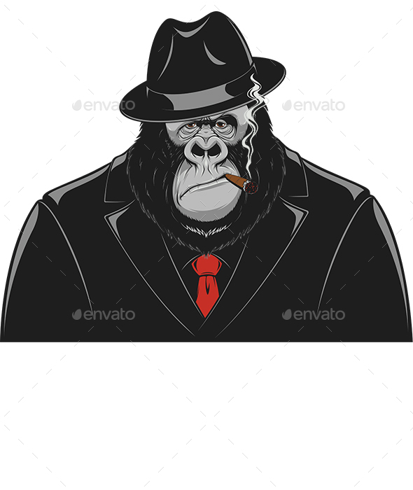 Monkey in a Suit gangster - Animals Characters
