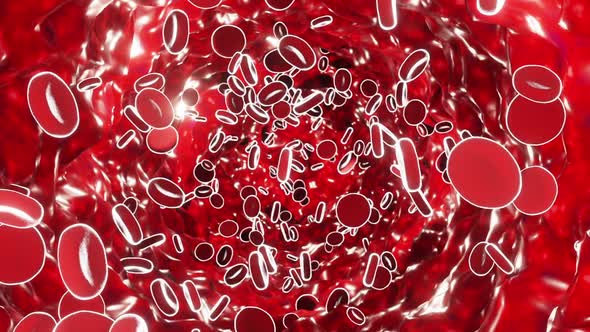 Red Blood Cells Cartoon Illustration